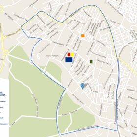 Mappa con localizzazione dei plessi e dell'area di competenza dell'Istituto